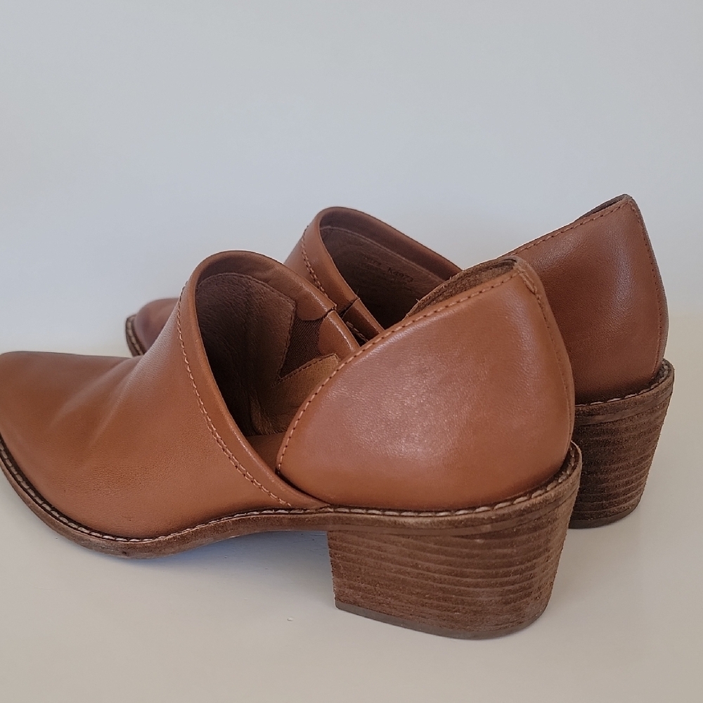 Madewell Womens Brady Boot Size 8 Low Cut Bootie Block Heel Tang Leather Shoe - Picture 4 of 9
